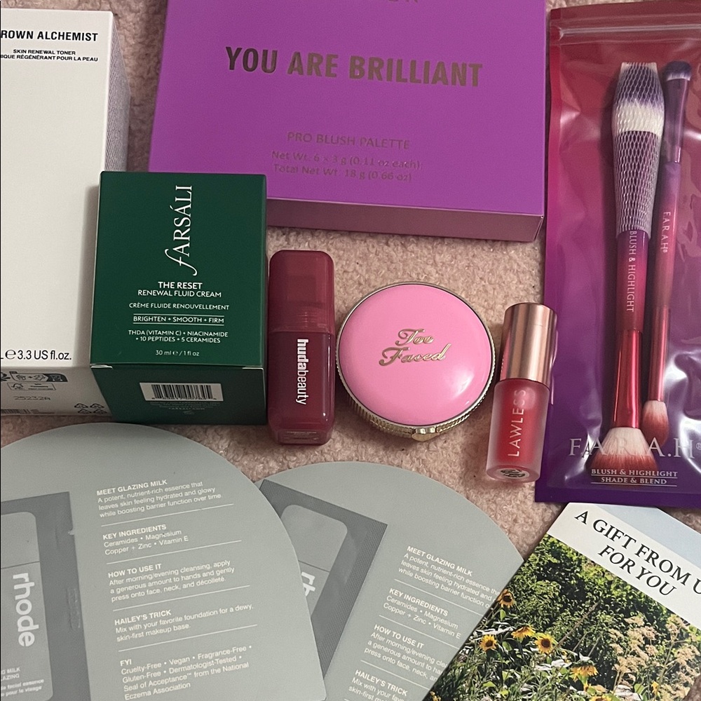 Skin Care & Makeup Set; Huda Beauty, Too Faced + more!